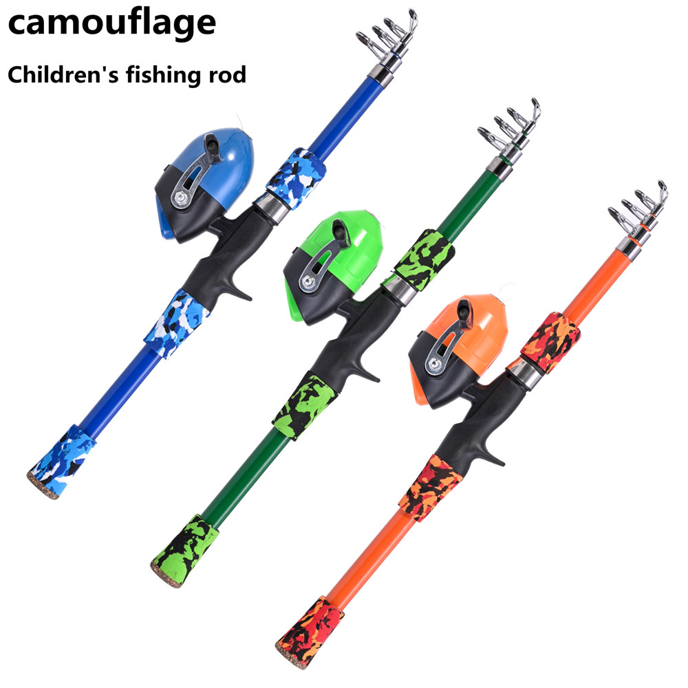 Fishing Rod Ice - Portable telescopic camouflage children's fishing rod