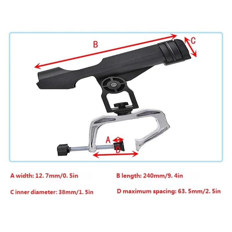 R6FE Adjustable Large Clamps O - Fishing Rod Rack ulasan dan harga