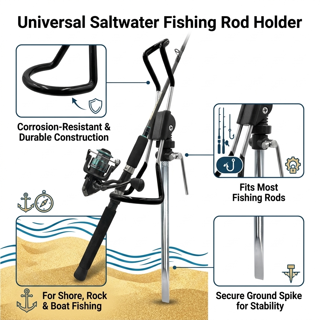 Universal Fishing Rod Support  - Fishing Rod Rack ulasan dan harga