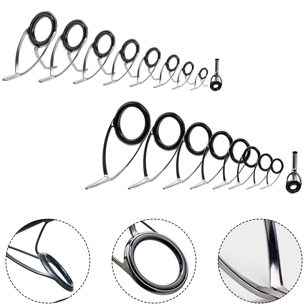 9 Pcs Fishing Rod  Guide Ceram - Fishing Rod Guide Replacement ulasan dan harga