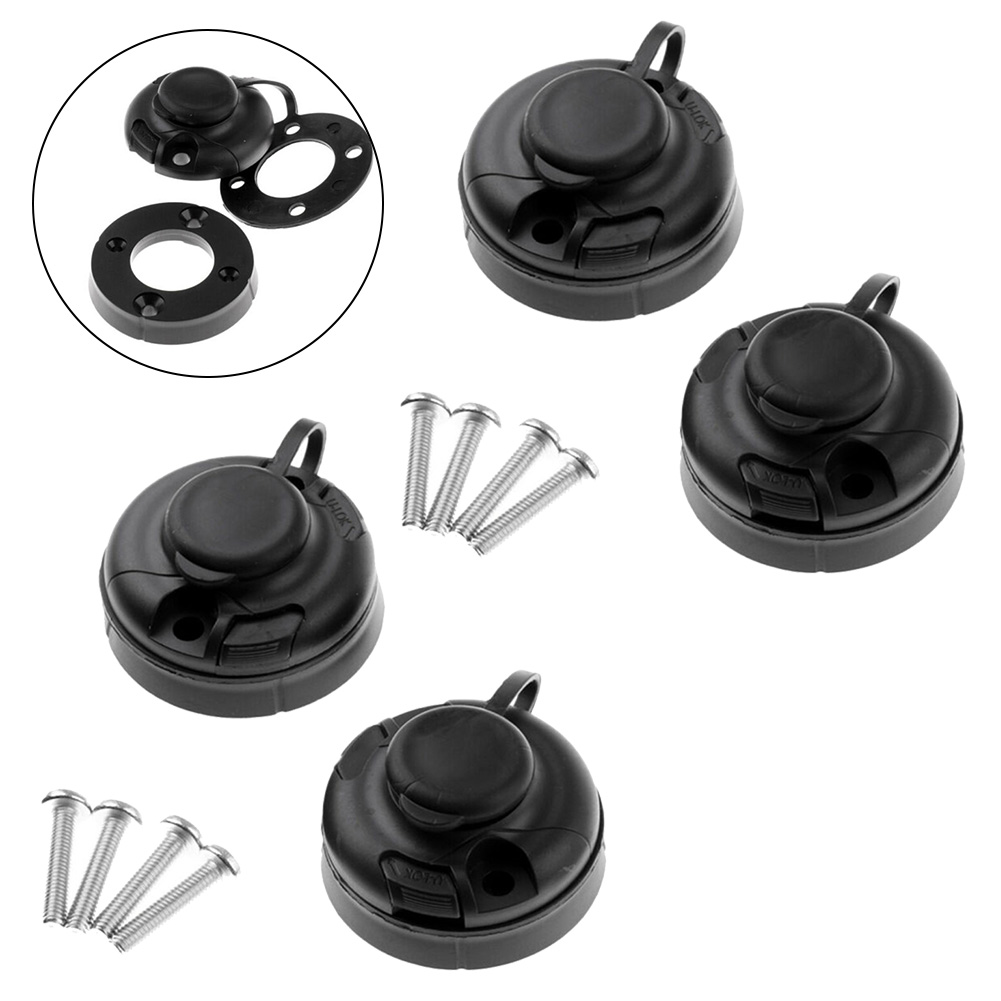 4Pcs Black ABS Fishing Rod Hol - Fishing Rod Boat ulasan dan harga