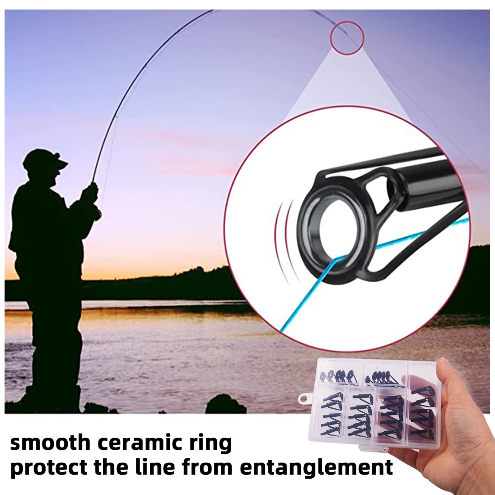 30PCS Stainless Steel Fishing  - Fishing Rod Guide Replacement ulasan dan harga